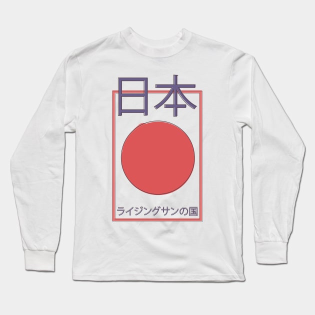 Japan Land of the Rising Sun Long Sleeve T-Shirt by nickemporium1